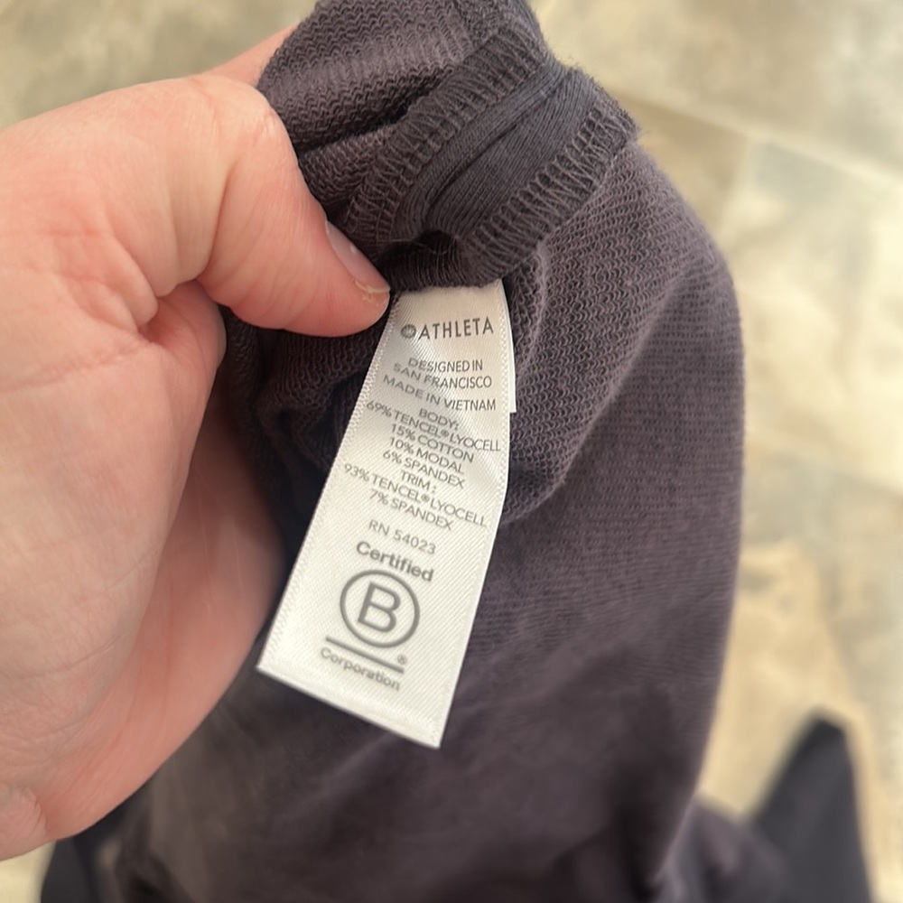 Athleta Samsara Nirvana Grey Side Tie Sweatshirt S - Picture 12 of 13
